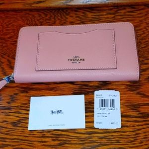 Coach Accordion Zip Around Wallet